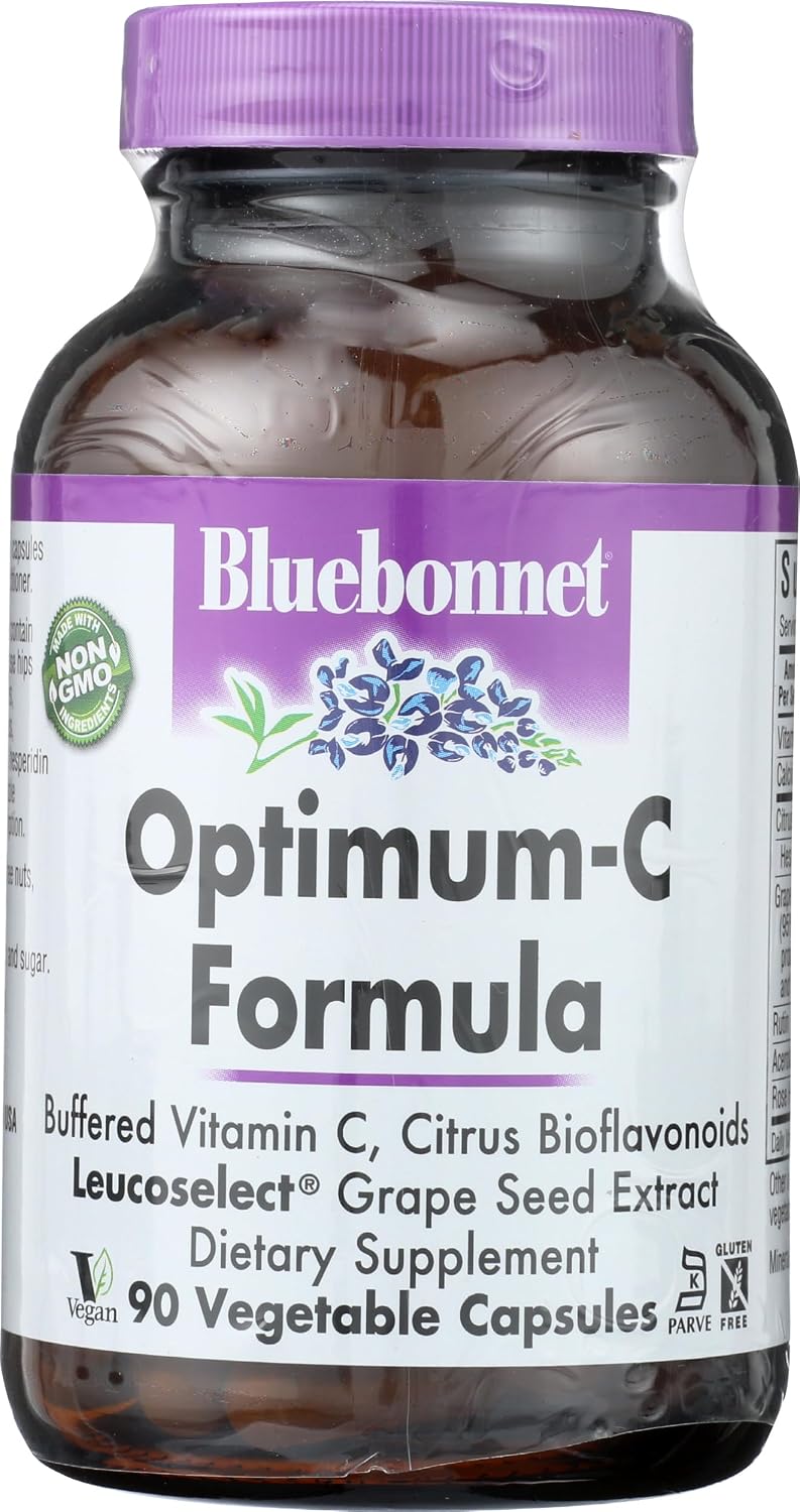 BlueBonnet Optimum C Formula, 1000 mg, 90 Cápsulas Vegetales