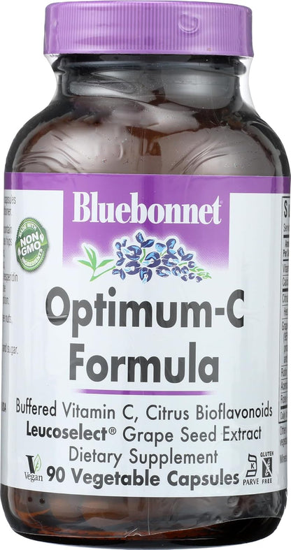 BlueBonnet Optimum C Formula, 1000 mg, 90 Cápsulas Vegetales – Image 2