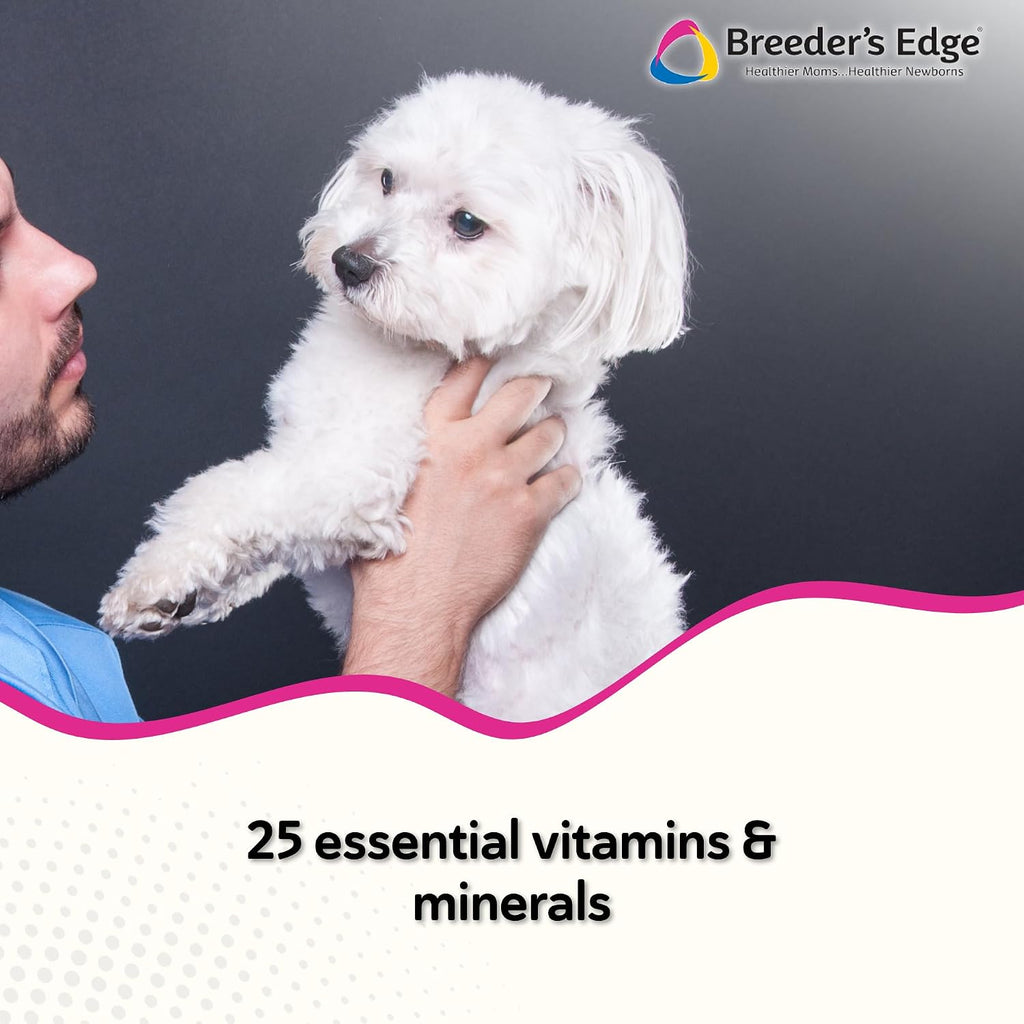 Breeder's Edge Breed to Wean – Multivitamínico prenatal y postnatal para perros y gatos (400 comprimidos)