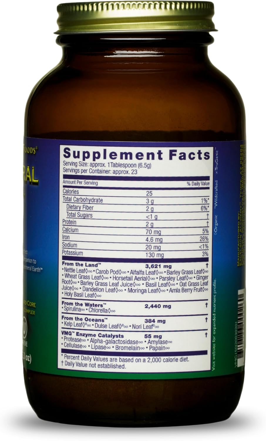 HEALTHFORCE SUPERFOODS Vitamineral Green - Suplemento en polvo verde con minerales para el apoyo inmunitario y tiroideo - 150 g