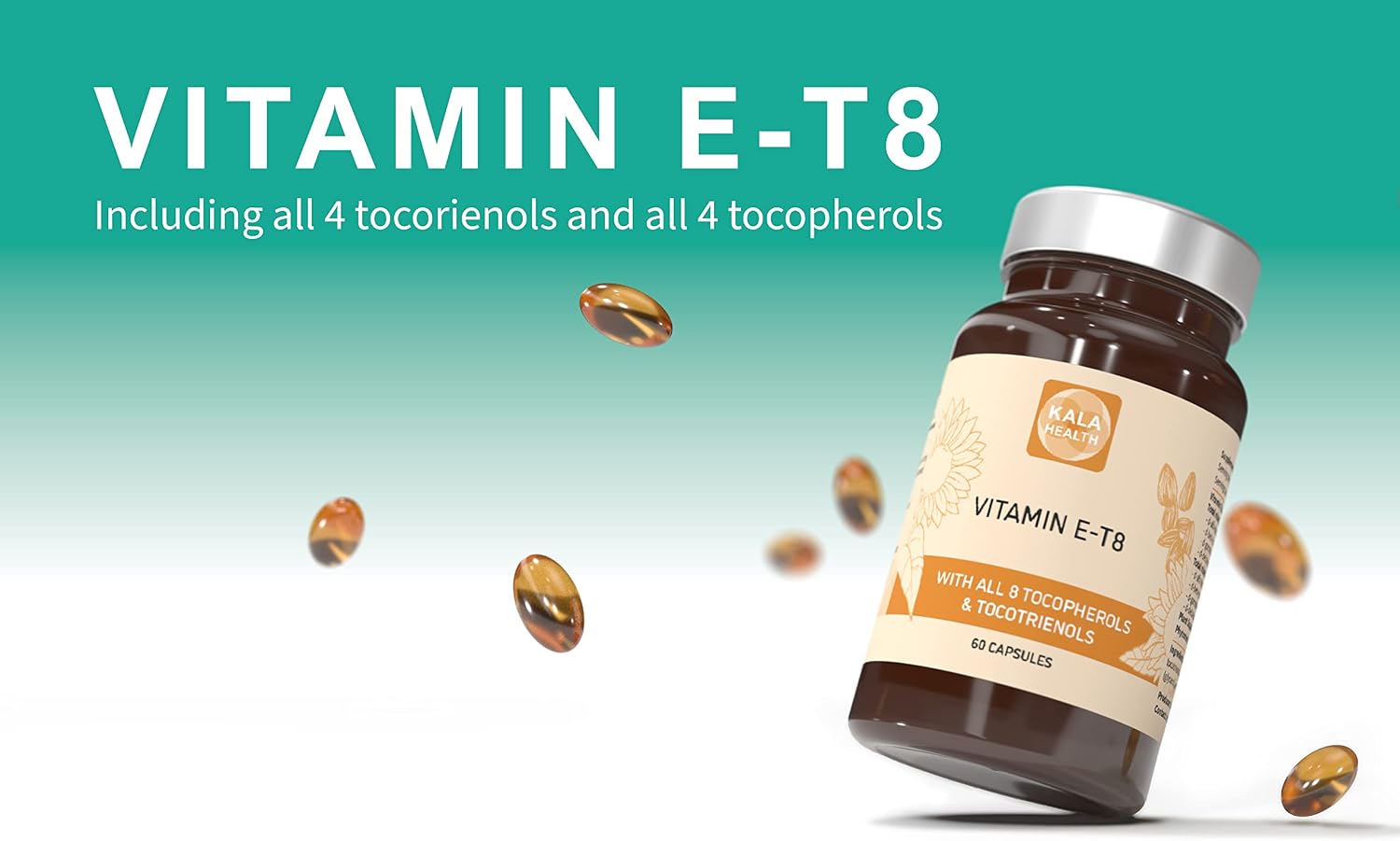 Procapsin Vitamina E Completa con 8 Tocoferoles y Tocotrienoles - 60 Cápsulas