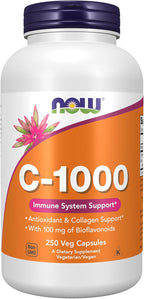 Vitamina C-1000 con Bioflavonoides - 250 Cápsulas Vegetales - NOW Foods