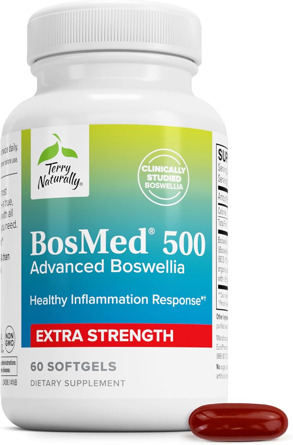 BosMed 500 Extra Fuerte - Extracto de Boswellia Serrata - 60 cápsulas blandas (Paquete de 2)