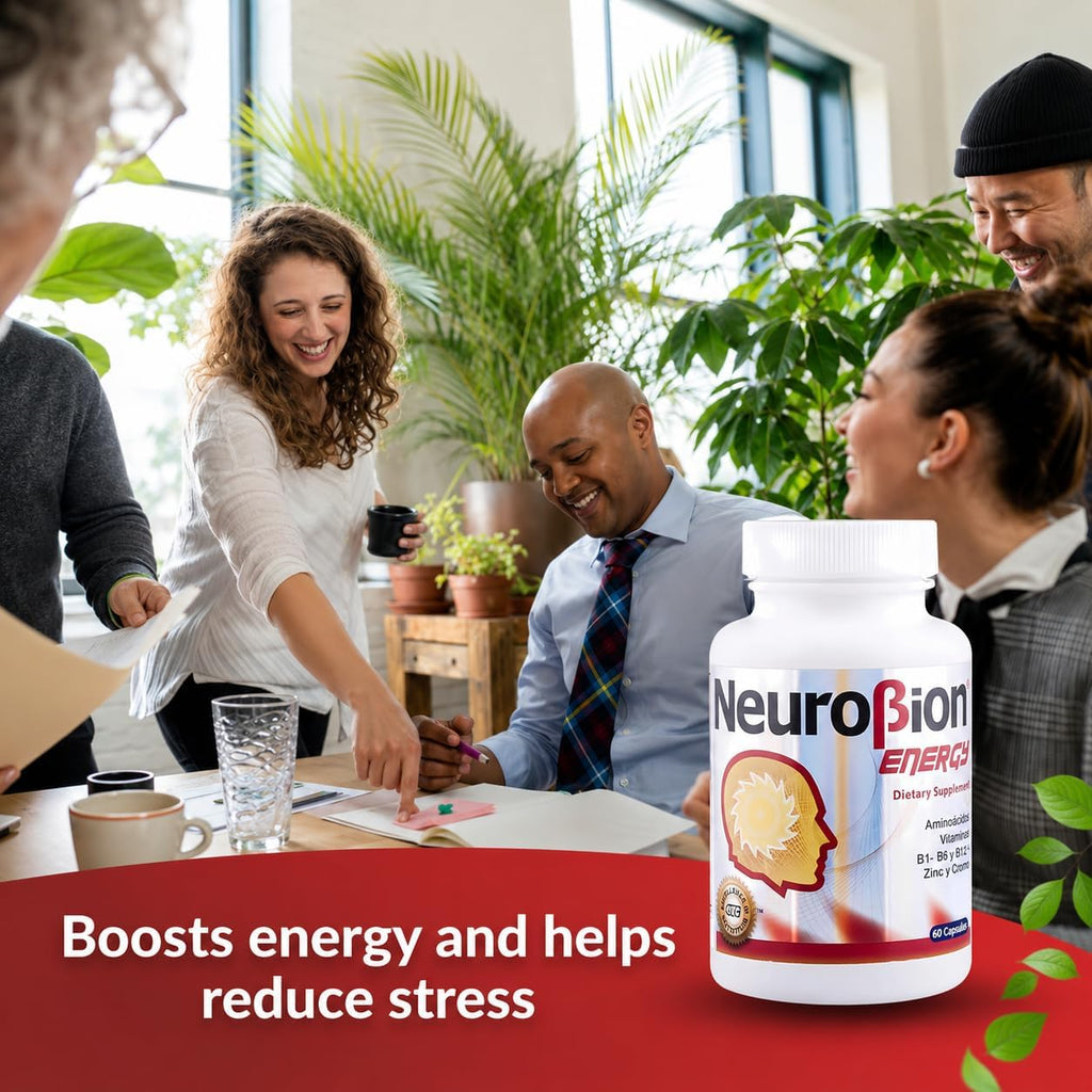 Neurobion Energy - 60 Capsules with Vitamins B1, B2, B6, B12, Zinc and Chromium