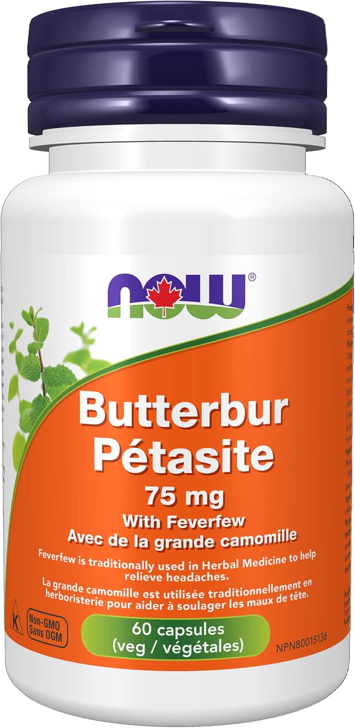Now Foods Extracto de Petasita 75 mg, 60 Cápsulas Veganas