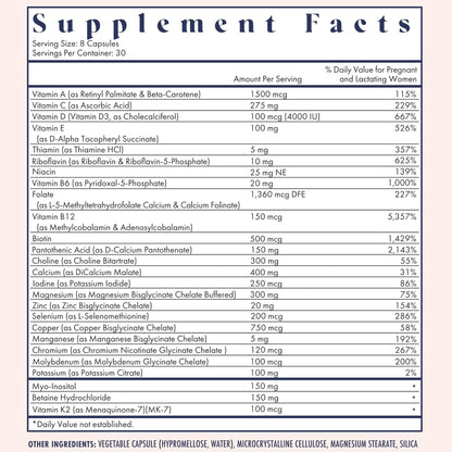 FullWell Multivitamínico Prenatal Femenino con Esencia de Limón - 240 Cápsulas (60 porciones, 2 envases) – Image 2