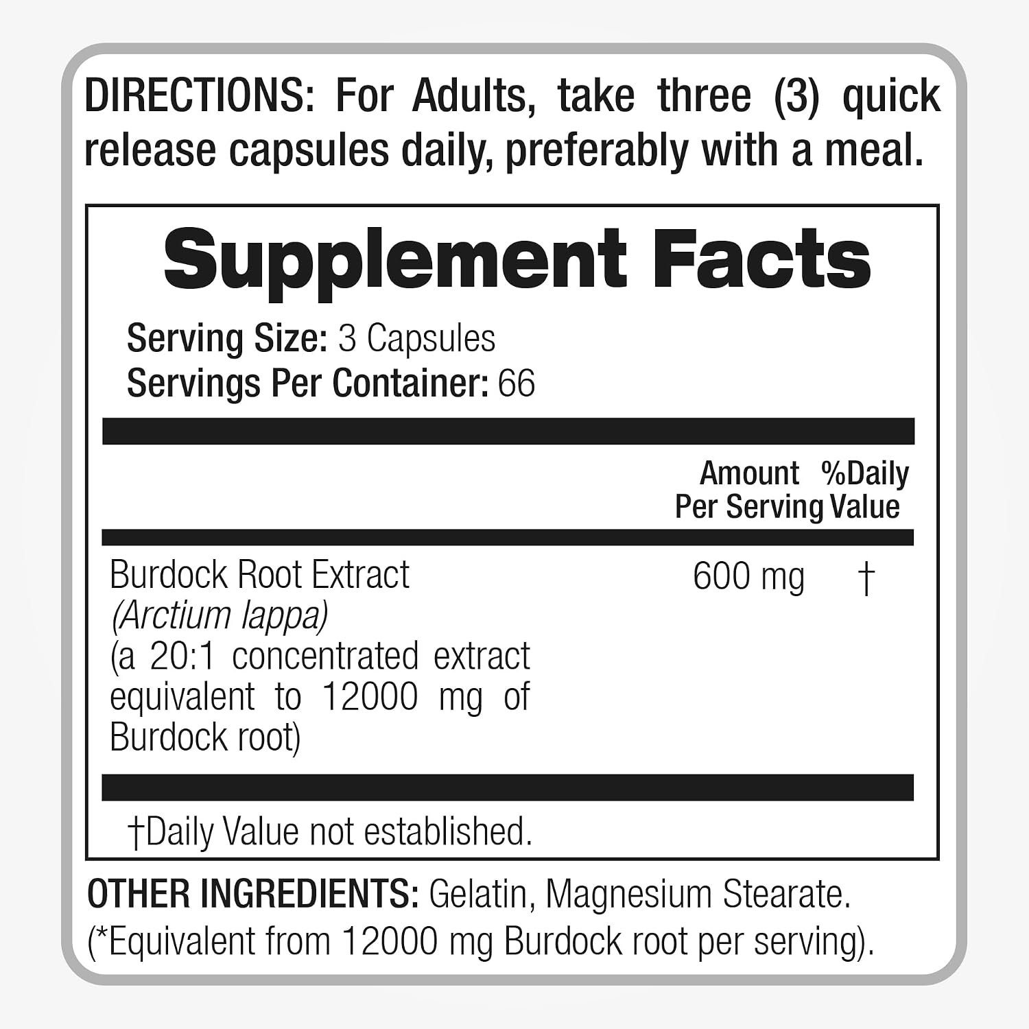 FITO MEDIC'S Lab Raíz de Bardana Orgánica - 200 Cápsulas - 12000 mg - Alta Absorción