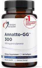 Designs for Health Annatto-GG 300 – Suplemento de Geranylgeraniol (60 Cápsulas Blandas)