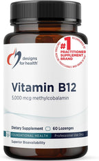 Designs for Health Vitamin B12 Lozenges - 5000 mcg Methylcobalamin - Berry Flavored - Vegan and Gluten-Free (60 Fast-Dissolving Lozenges)