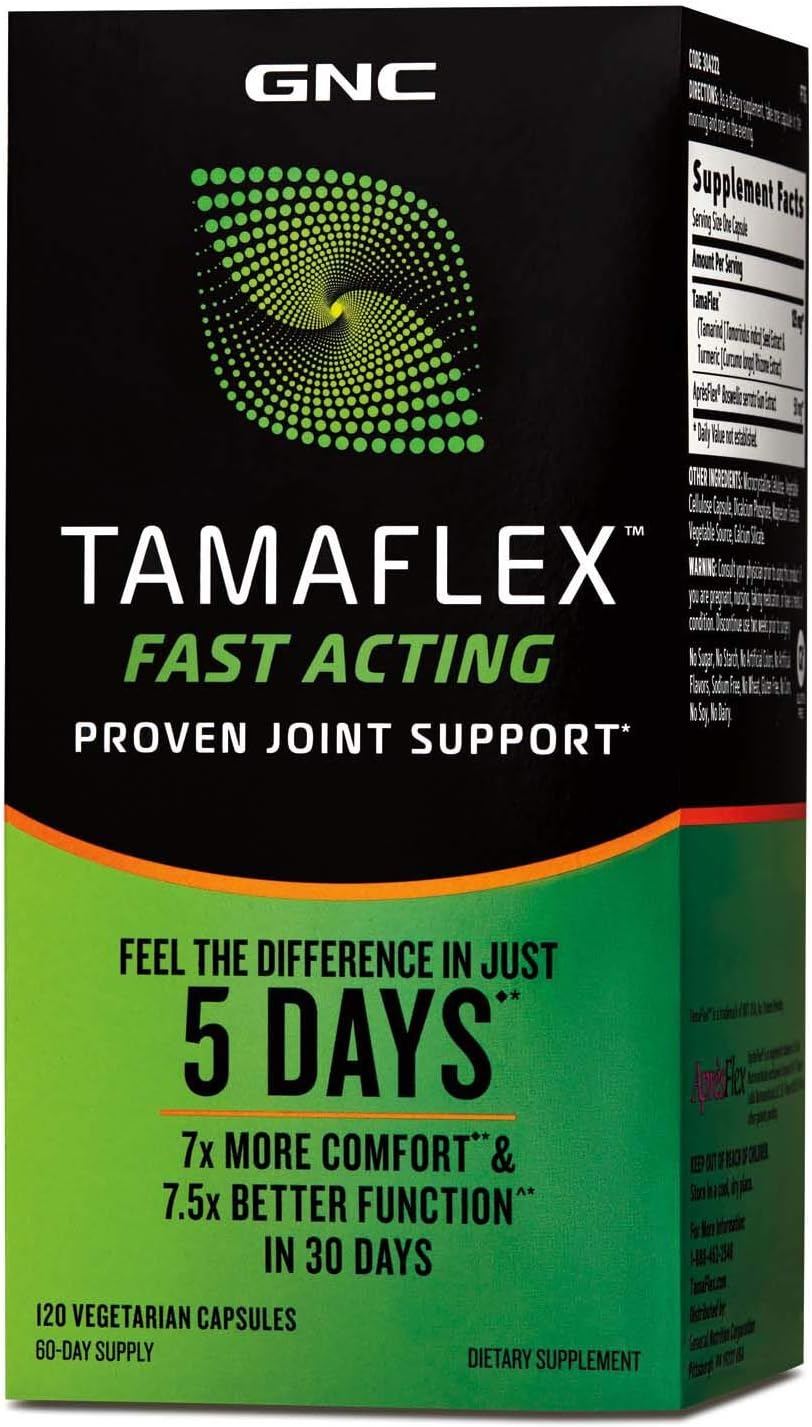 GNC TamaFlex Fast Acting, Apoyo Articular, 120 Cápsulas Vegetarianas