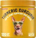 Turmeric Curcumina para Perros - Apoyo Articular y Movilidad con Colágeno y BioPerine - 120 Masticables