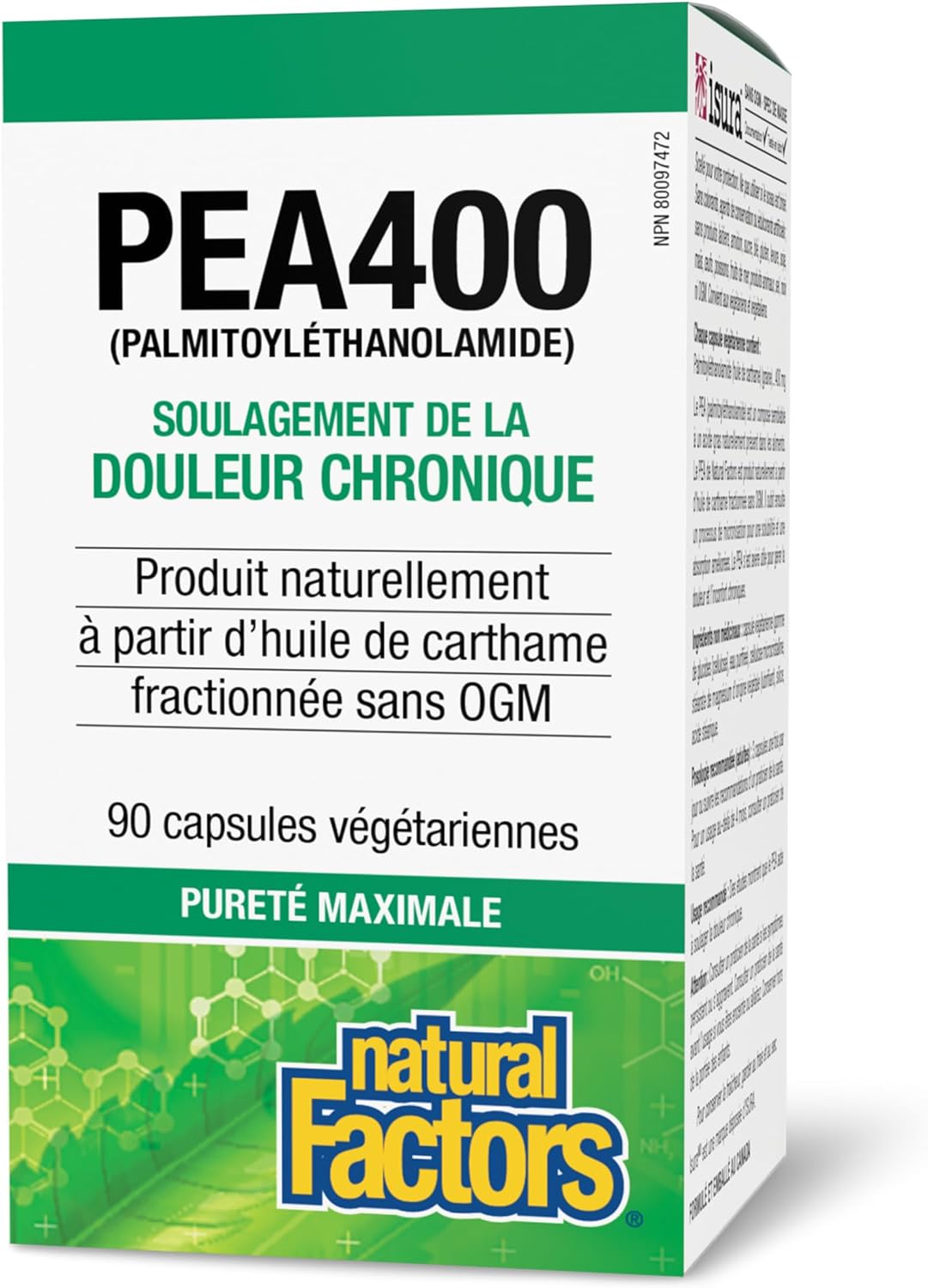 Natural Factors PEA400 - Palmitoylethanolamide Puro, 90 Cápsulas