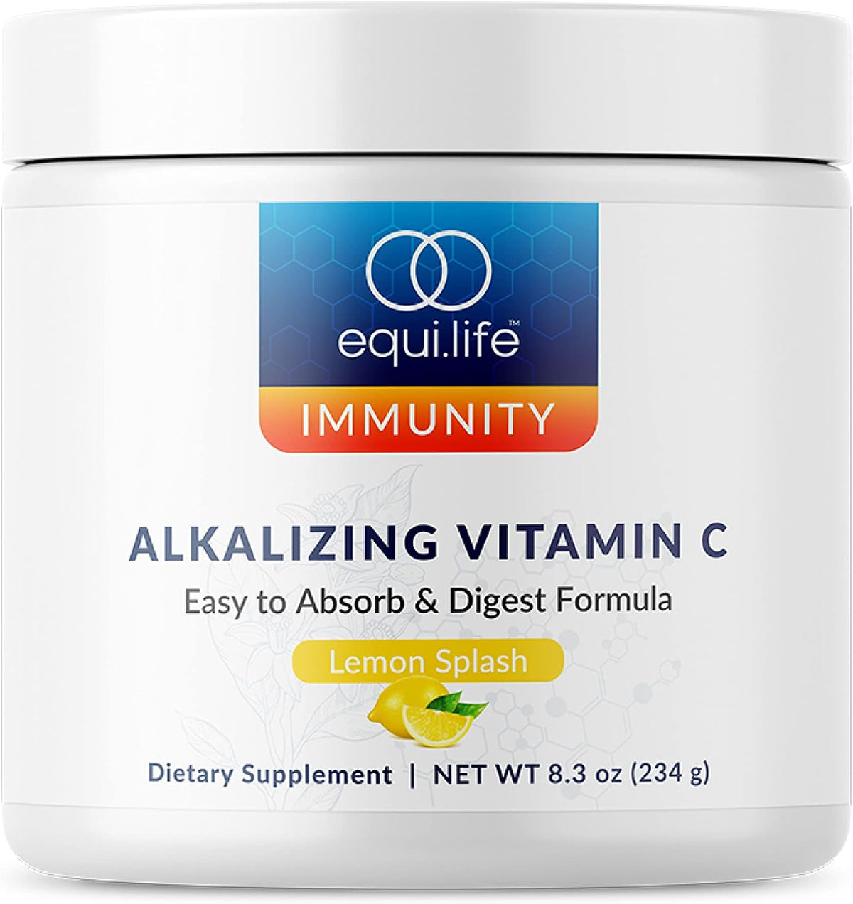 Equilife Alkalizing Vitamin C Supplement, Lemon Splash, 30 Servings | 2500 mg por ración – Image 1