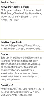 Amber NaturalZ Tossa K Kennel Bark - Suplementos Herbales para Perros y Cachorros