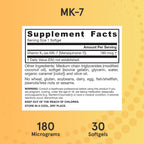 Jarrow Formulas MK-7 - Vitamina K2 (90 mcg) - 30 Cápsulas Blandas - Para la Salud Ósea y Cardiovascular