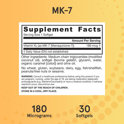 Jarrow Formulas MK-7 - Vitamina K2 (90 mcg) - 30 Cápsulas Blandas - Para la Salud Ósea y Cardiovascular – Image 6
