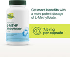 Fresh Nutrition L-Metilfolato 7.5 mg – 5-MTHF Metil Folato – 90 Cápsulas