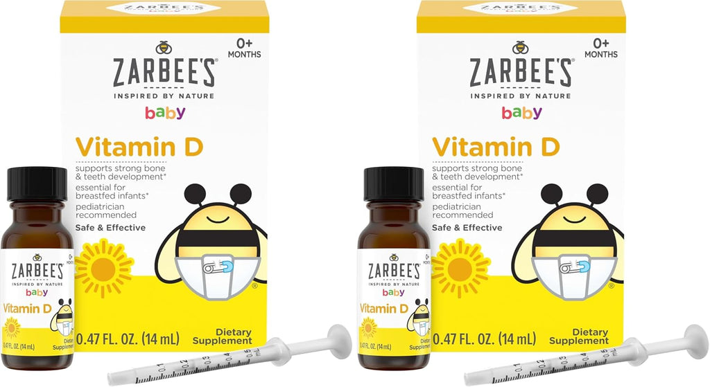Zarbee's Gotas de Vitamina D para Bebés, 400 UI (10 mcg), 14 ml