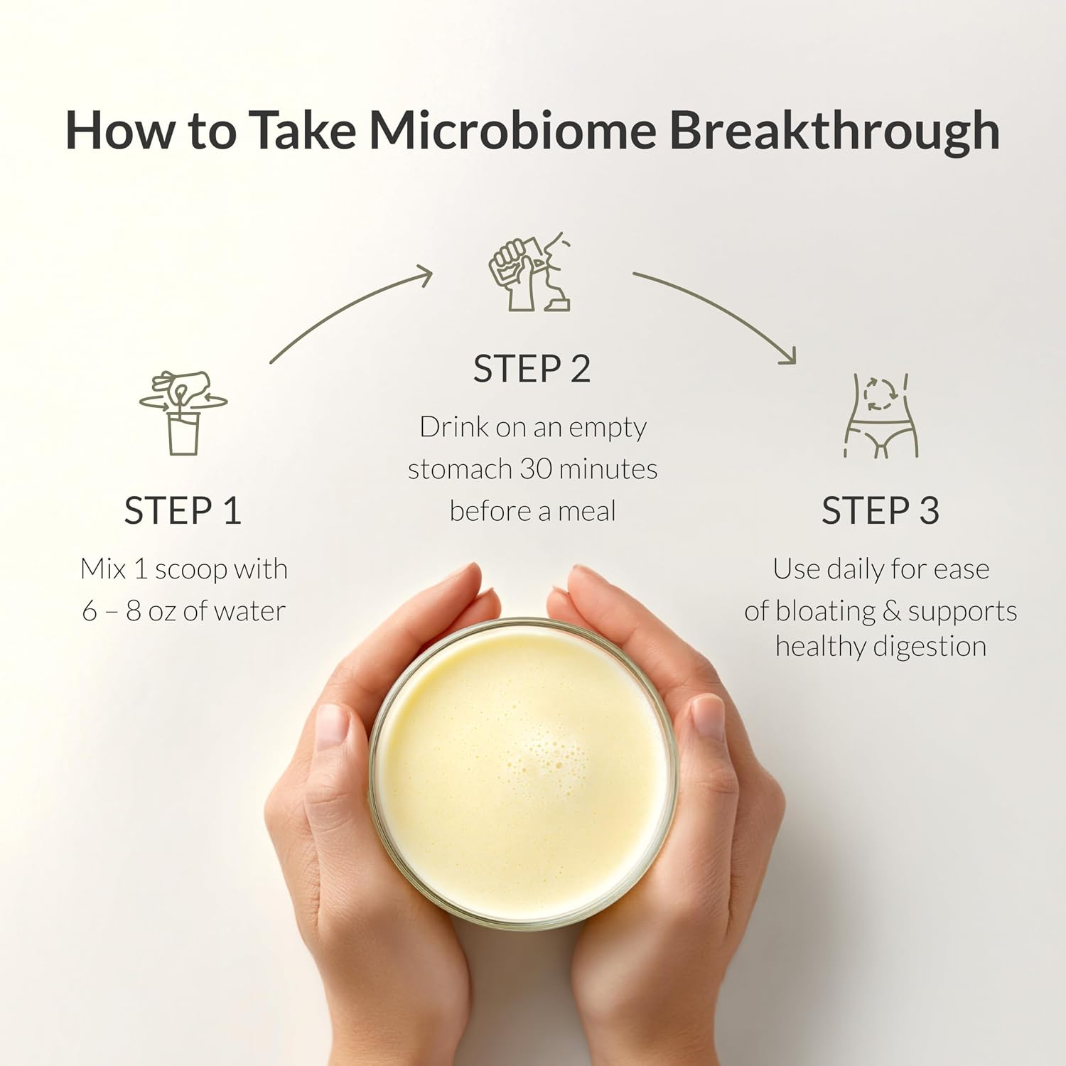 Microbiome Breakthrough® Polvo de Apoyo Digestivo – Vainilla Vegetariana – 30 Dosis
