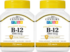 21st Century B12 1000 mcg de Liberación Prolongada - Cianocobalamina, 110 Tabletas