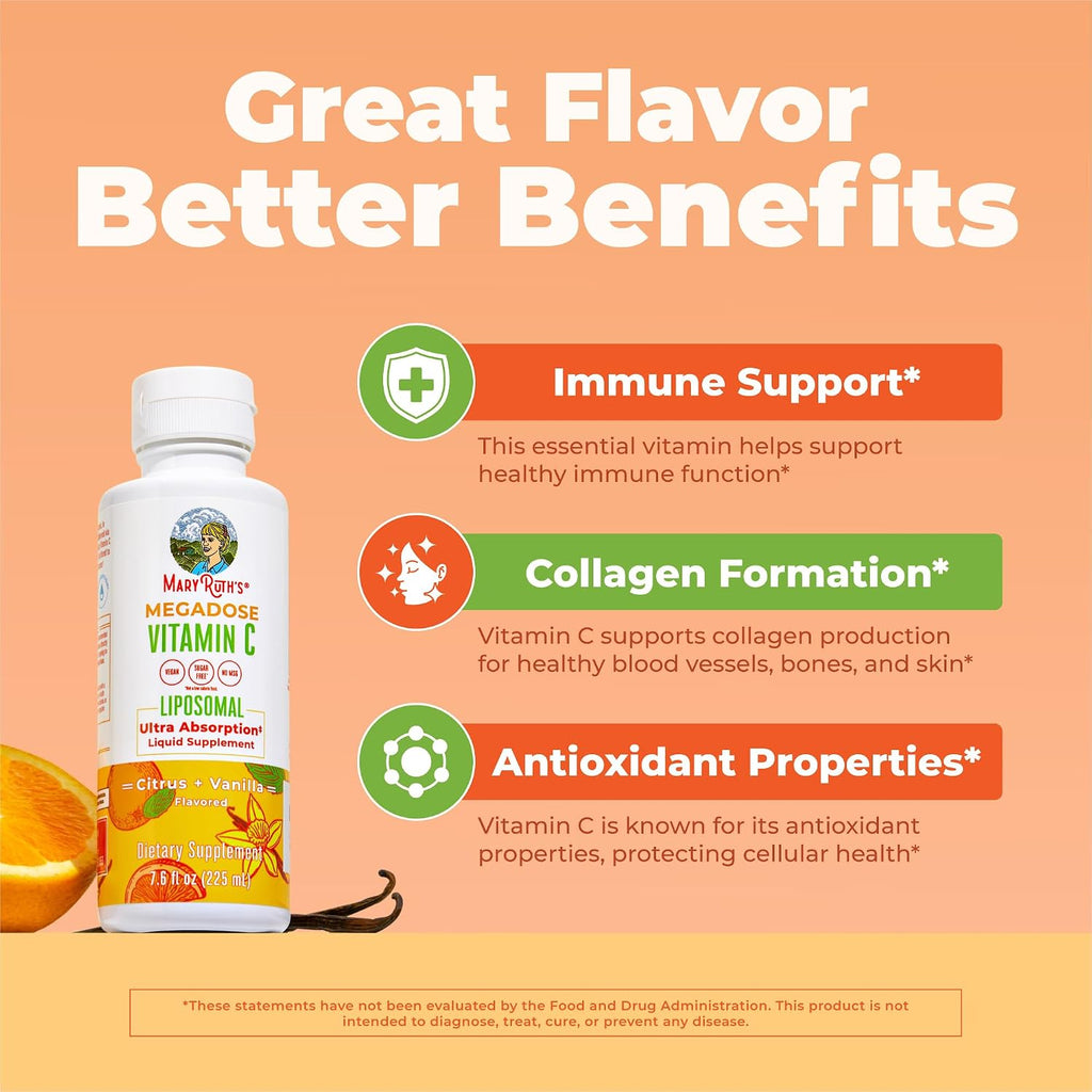 MaryRuth's Vitamina C Liposomal Líquida - Megadosis 500 mg