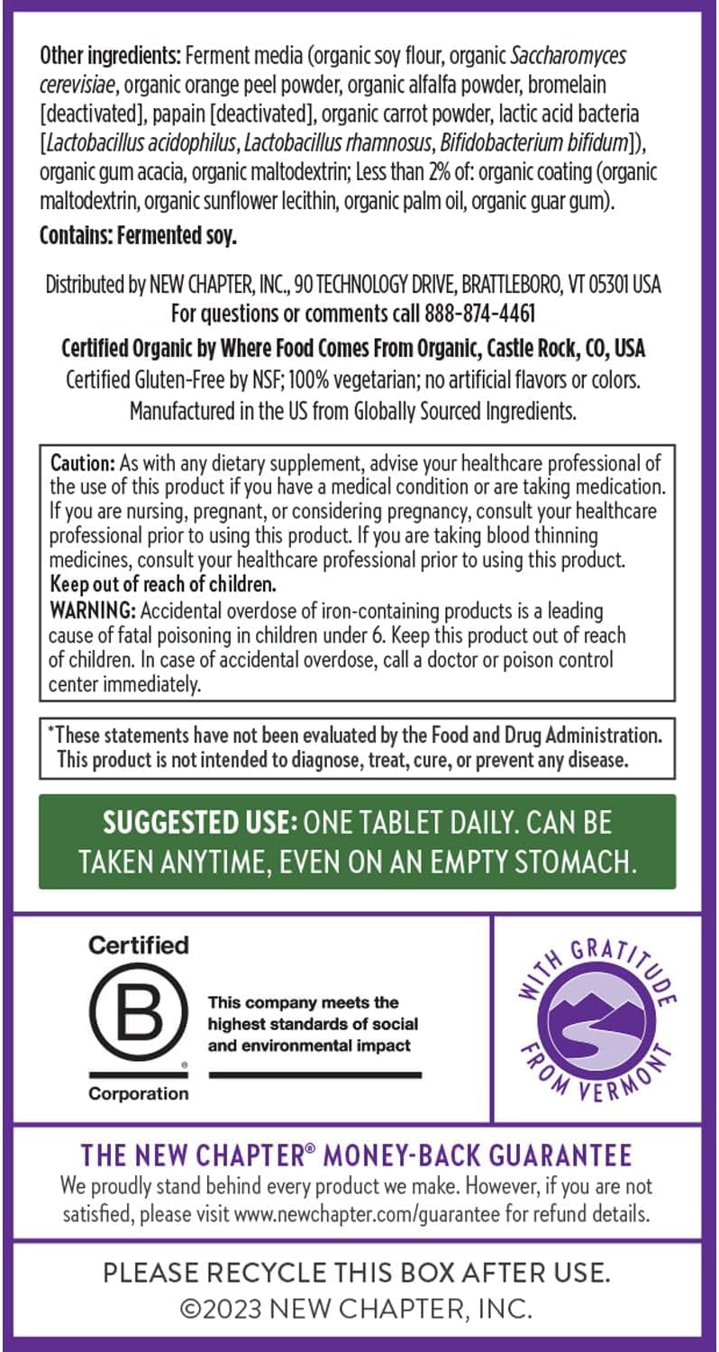 New Chapter One Daily Multivitamínico para cada mujer - 72 Comprimidos