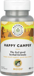 Natural Balance Happy Camper – 60 Cápsulas Vegetales – Fórmula Herbal para el Bienestar Emocional