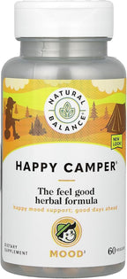 Natural Balance Happy Camper – 60 Cápsulas Vegetales – Fórmula Herbal para el Bienestar Emocional