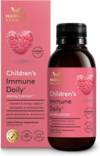 Children's Immune Daily Syrup - Jarabe Inmunológico Infantil con Astrágalo, Codonopsis, Ashwagandha y Regaliz, Sabor Menta Natural - 150 ml (30 dosis)