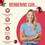 High Strength Berberina 500mg con Quercetina - Complemento Vegano (180 Cápsulas)