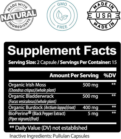 Kaya Naturals Sea Moss - Suplemento de Movilidad para Hombres y Mujeres, 30 Cápsulas – Image 3