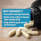 NooMost Brain Supplement - Potenciador Cognitivo para Enfoque, Memoria y Claridad Mental (Pack 1)