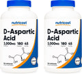 Nutricost Ácido D-Aspártico en Cápsulas (180 Cápsulas) Pack de 2