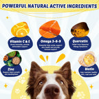 Omega 3 para Perros con Aceite de Salmón, 120 Masticables - Apoyo para Piel, Pelaje y Articulaciones