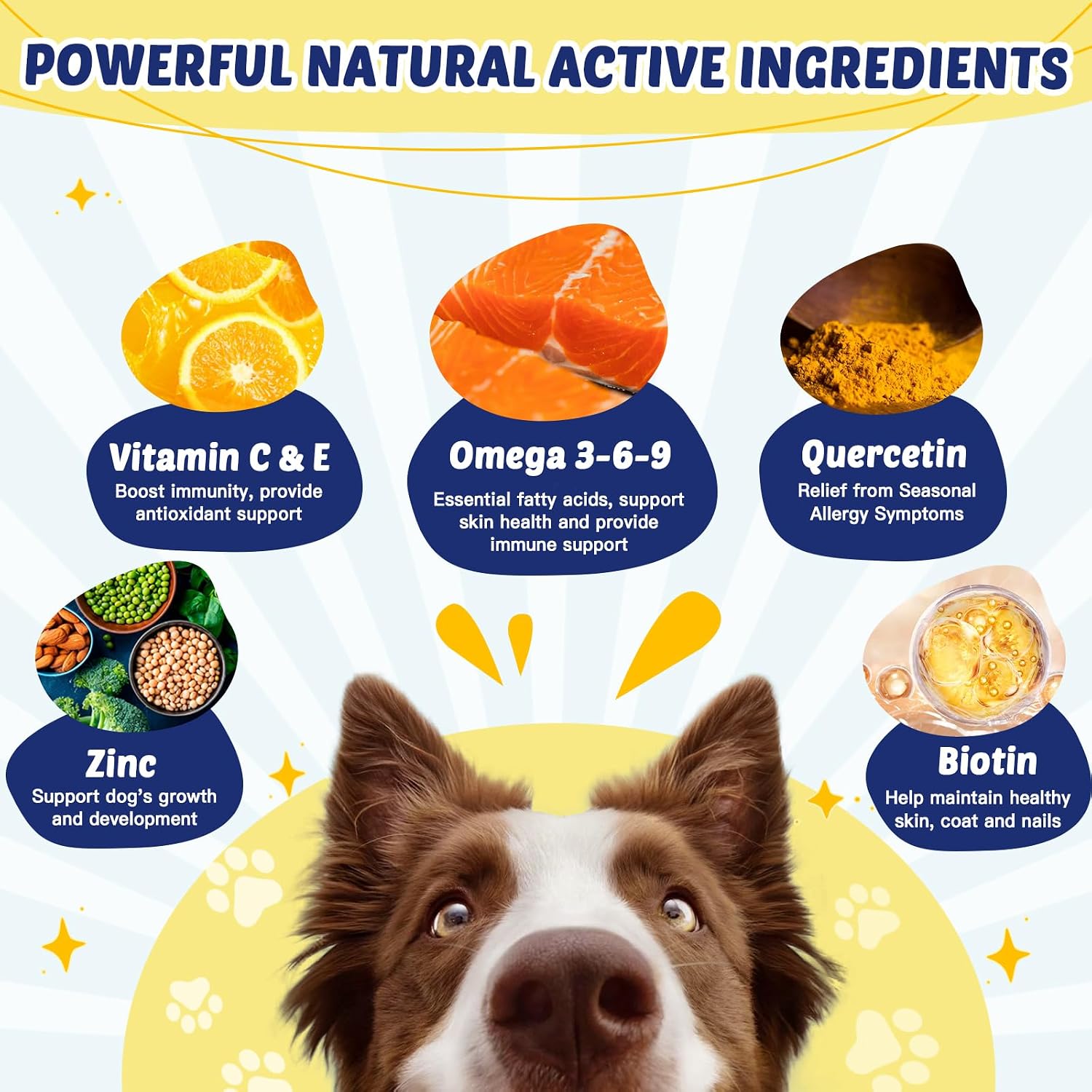 Omega 3 para Perros con Aceite de Salmón, 120 Masticables - Apoyo para Piel, Pelaje y Articulaciones