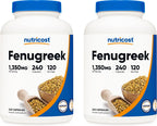 Nutricost Fenugreek Seed 1350mg, 240 Capsules - Gluten-Free, Non-GMO