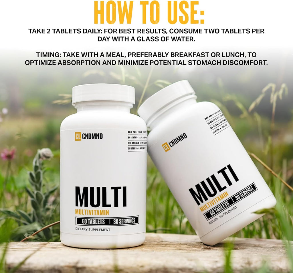 CONDEMNED Multivitamin para Hombres y Mujeres – Vitaminas y Minerales Esenciales – 60 Comprimidos