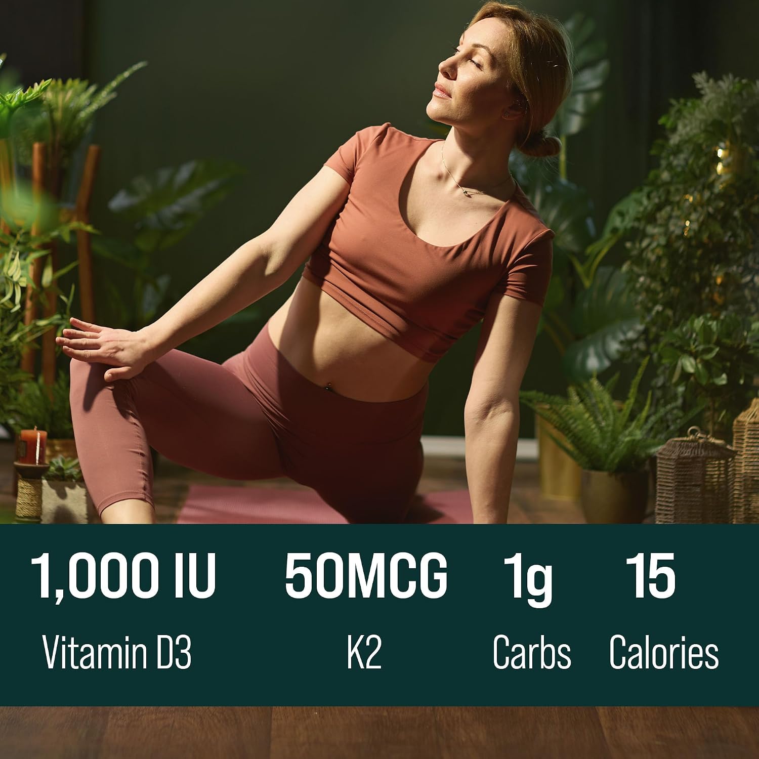 Natural Force Pure Vitamin D – Líquido D3 y K2 con MCT de Coco – 1,000 UI – Vegano – Sabor Naranja Crema – 473 ml
