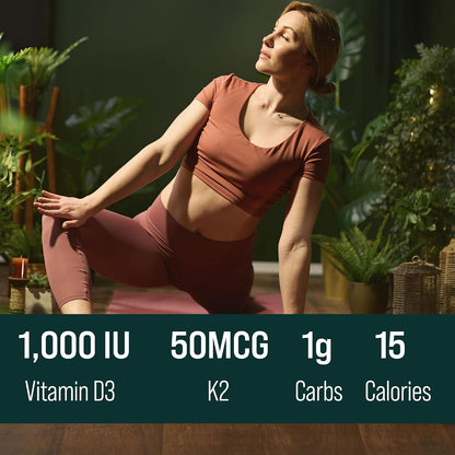 Natural Force Pure Vitamin D – Líquido D3 y K2 con MCT de Coco – 1,000 UI – Vegano – Sabor Naranja Crema – 473 ml – Image 4