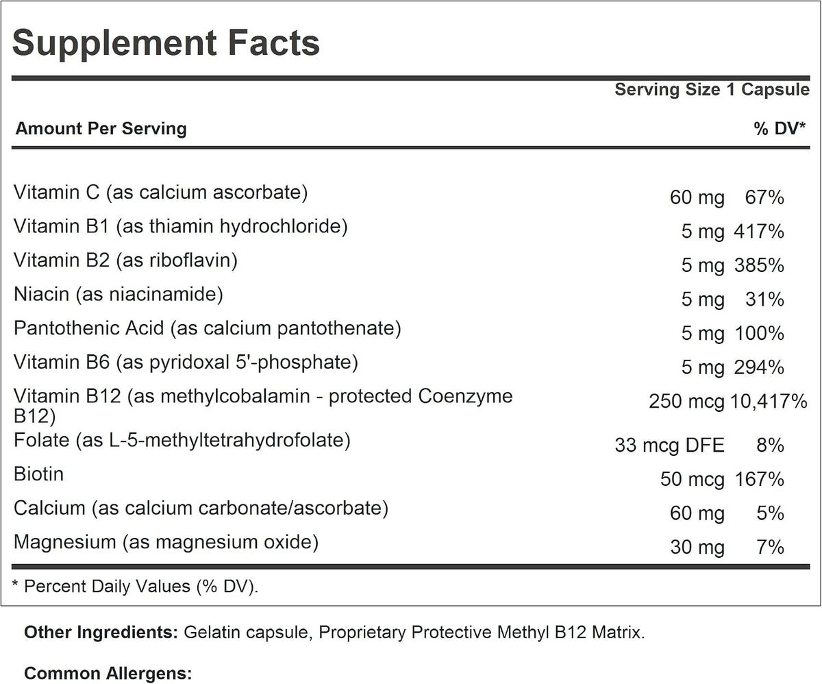 ANDREW LESSMAN Vitamina B12 250 mcg – 180 – Adultos mayores, cuya capacidad de absorción de B12 disminuye con la – Image 2