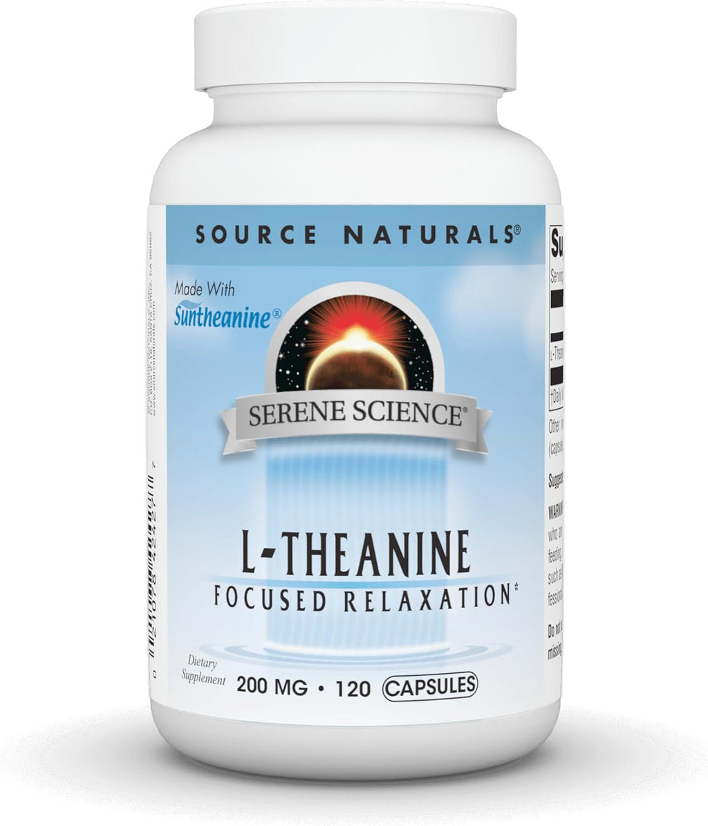 Source Naturals Serene Science L-Teanina 200 mg, Suntheanine® – 120 Cápsulas
