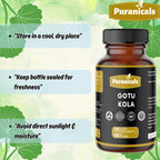 Gotu Kola Premium 320 Cápsulas No OGM y Sin Gluten | Suplemento Herbario | 600 mg Por Ración | Hecho con Polvo de Gotu Kola 100% Puro