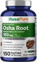 NusaPure OSHA Root Cápsulas, 1500 mg, 150 Cápsulas Veganas (Sin OGM, Vegano)