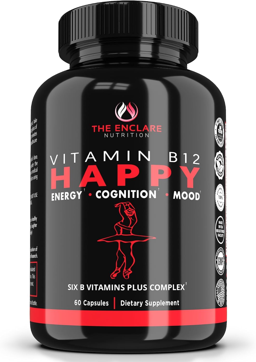 Complejo B Completo con Vitaminas B1-B12, Vitamina C, Biotina e Inositol
