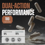 Turkesterone y Ecdysterone – Potenciador Natural de Testosterona, 2-en-1 de Alta Potencia con 95% Beta Ecdysterone – 180 Cápsulas