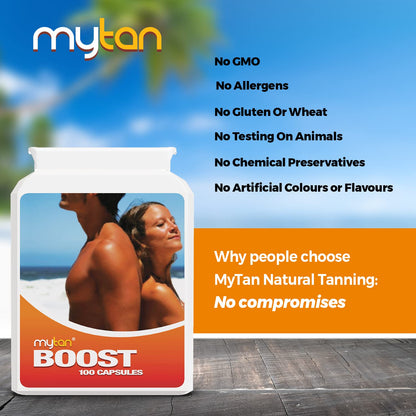 MyTan Boost Tan Pills – Acelerador de – Complemento para pieles claras: Al proporcionar los bloques de – Image 4