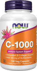 NOW Foods Vitamina C-1000 con Bioflavonoides, 100 Cápsulas Vegetales