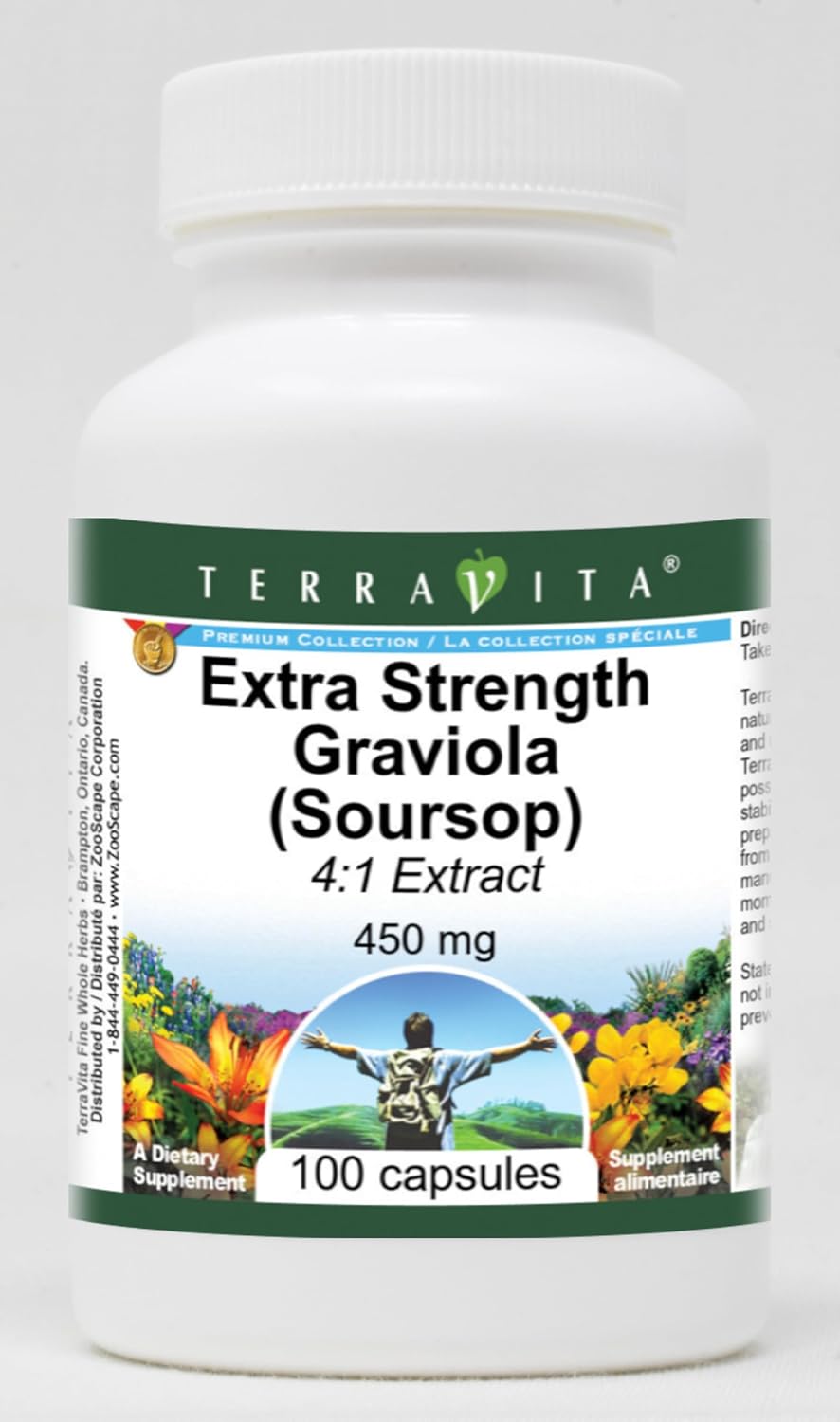 Extracto Extra Fuerte de Graviola (Soursop) 4:1 - 450 mg (100 Cápsulas)