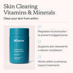 MDacne Vitaminas y Minerales para Piel Clara - 3 Paquetes (90 Cápsulas Veganas)