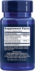 Life Extension Cytokine Suppress with EGCG, 30 Tablets